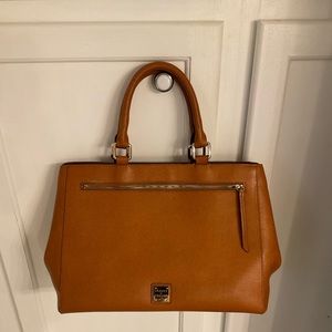 Dooney & Bourke Leather Saffiano Large Zip Satchel.
